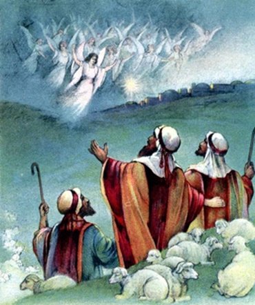 ანგელოზები ემსახურებიან ხარებას